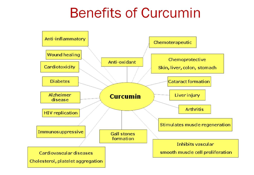 curcumin benefits chart